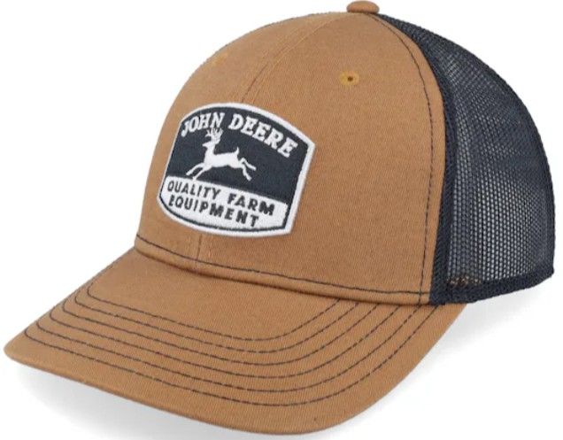 John Deere Cotton Poly Mesh Black/Coyote