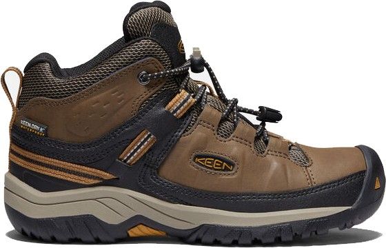 Keen Footwear Junior Targhee Mid Waterproof Dark Earth-Gold Brown