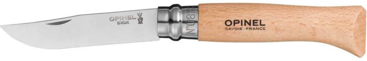 Opinel Blister N08 Beech Stainless Steel