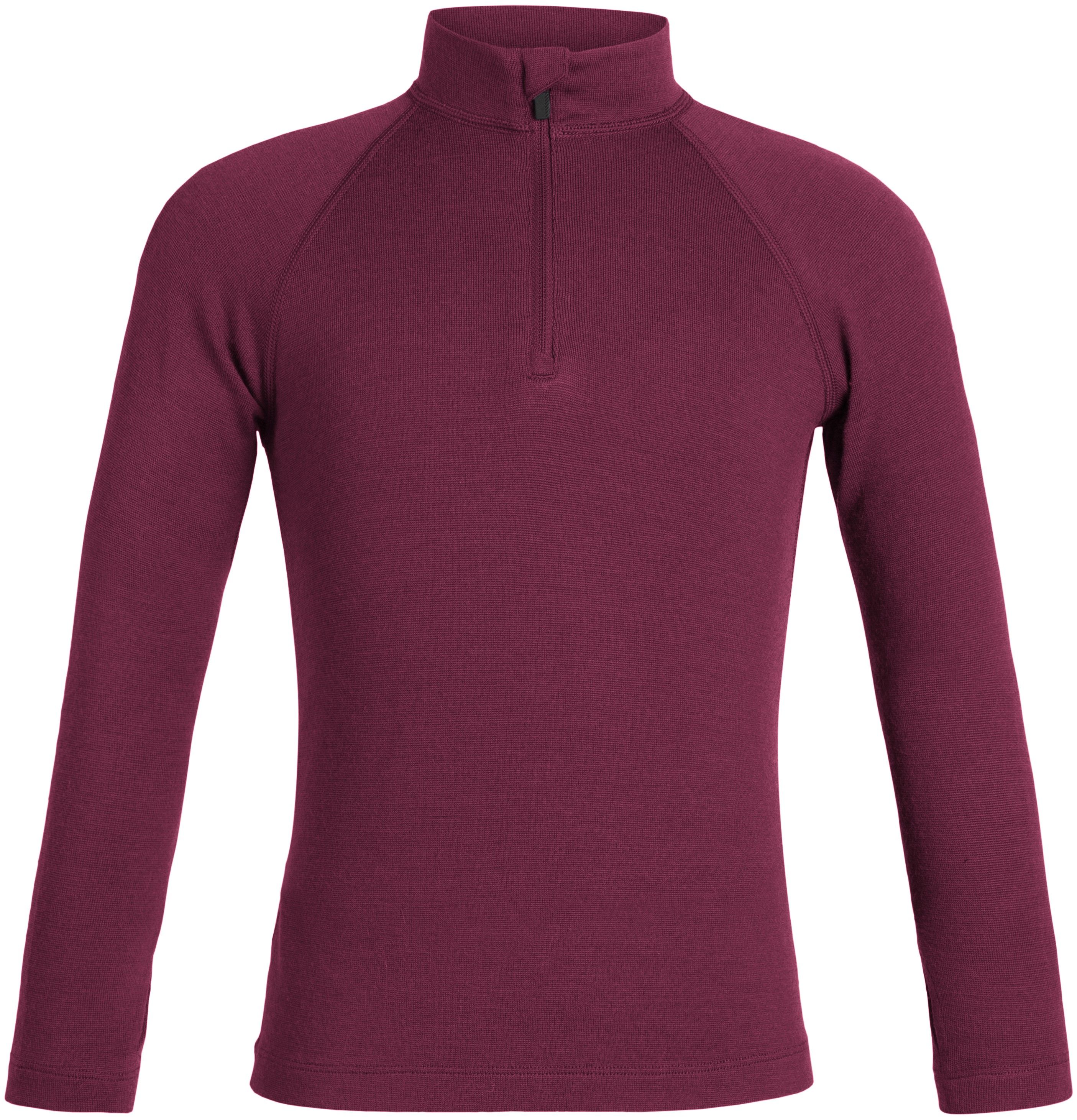 Icebreaker Kids 260 Tech LS Half Zip Cherry