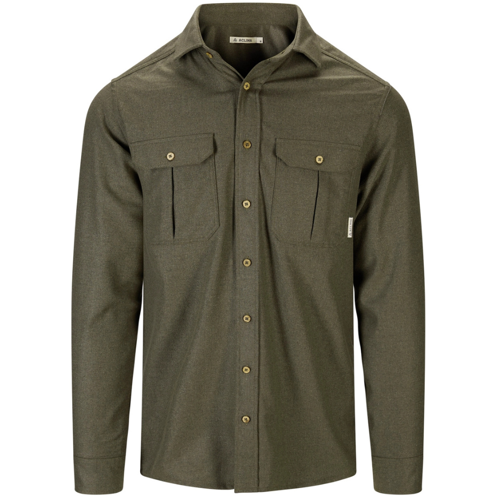 Aclima M's Reborn Woolshirt Forest Melange