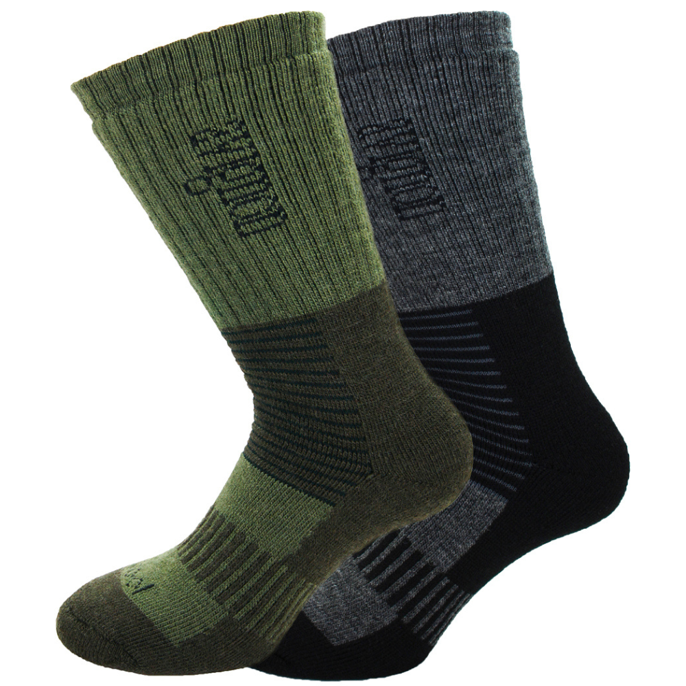 Avignon 2-Pack Merinoull Mid Grey/Green
