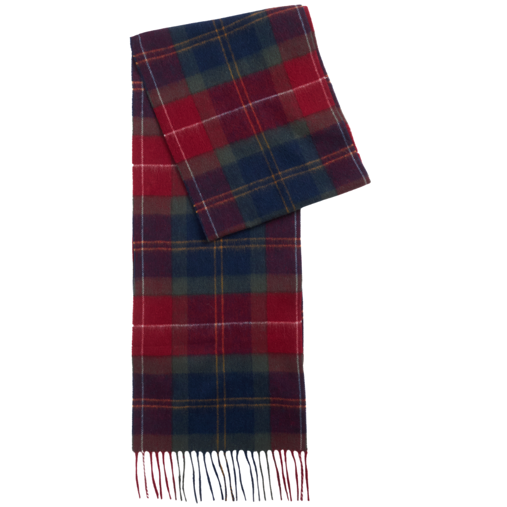 Barbour W"s Tartan Scarf Winterberry Tartan'