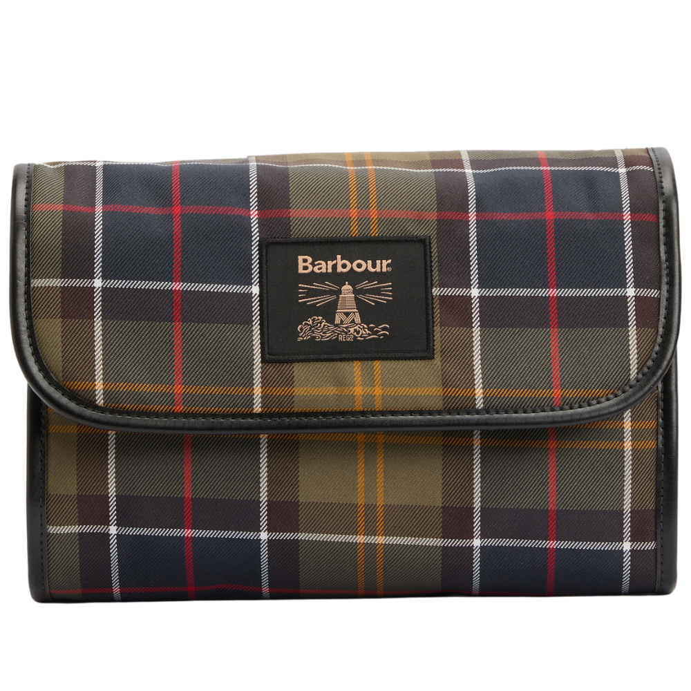 Barbour M"s Tartan Hanging Washbag Classic/Beacon'