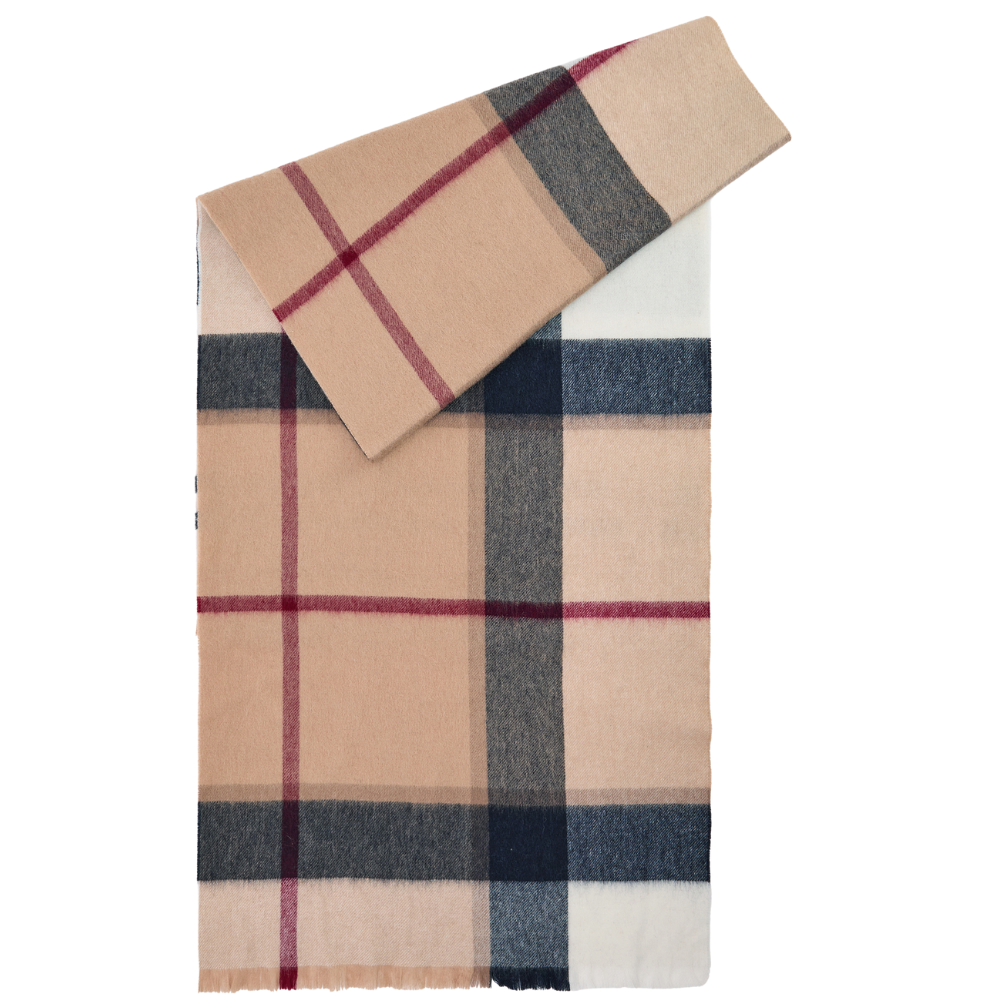 Barbour W"s Rosefield Tartan Scarf Hessian Tartan'