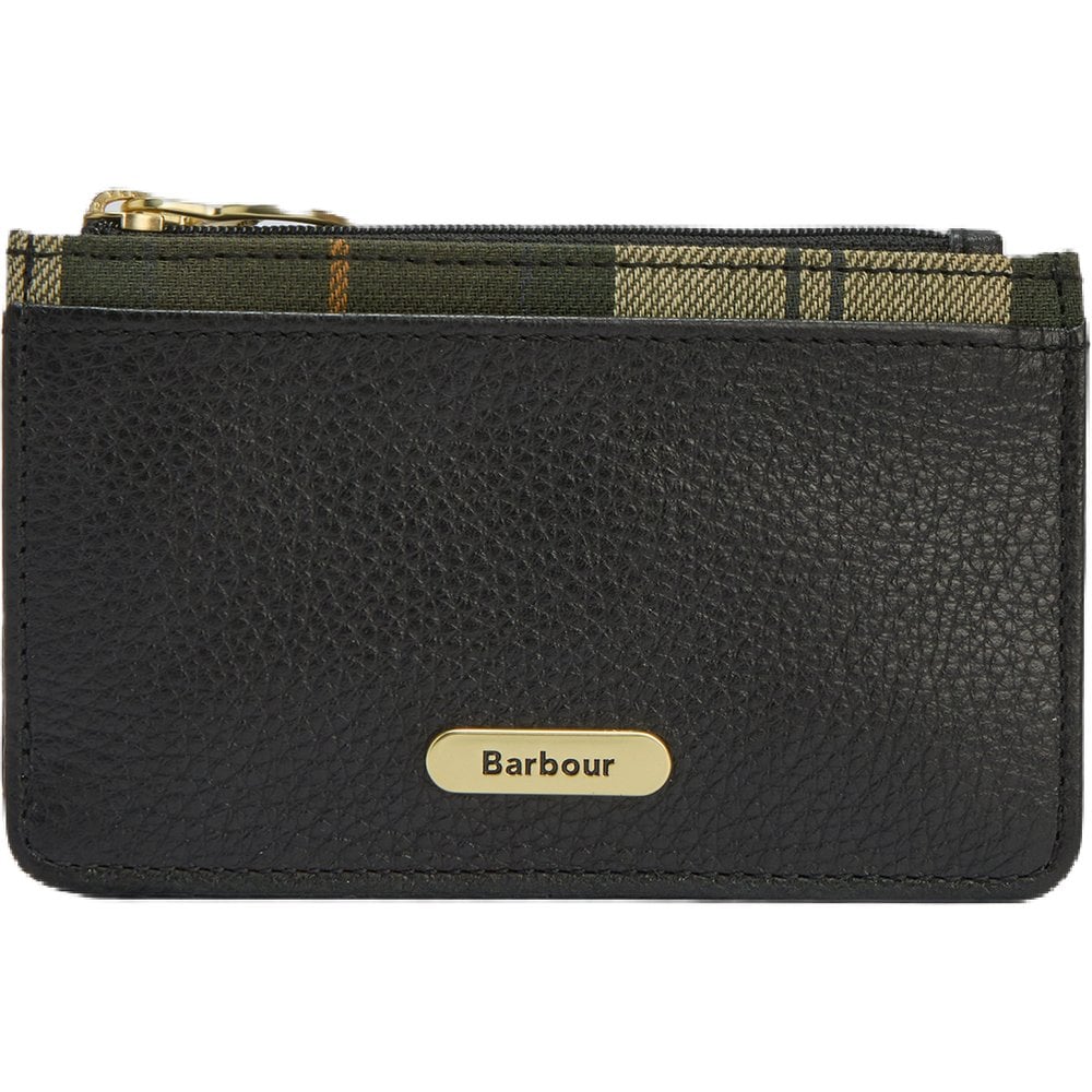 Barbour W's Alder Leather Card Holder Black/Ancient