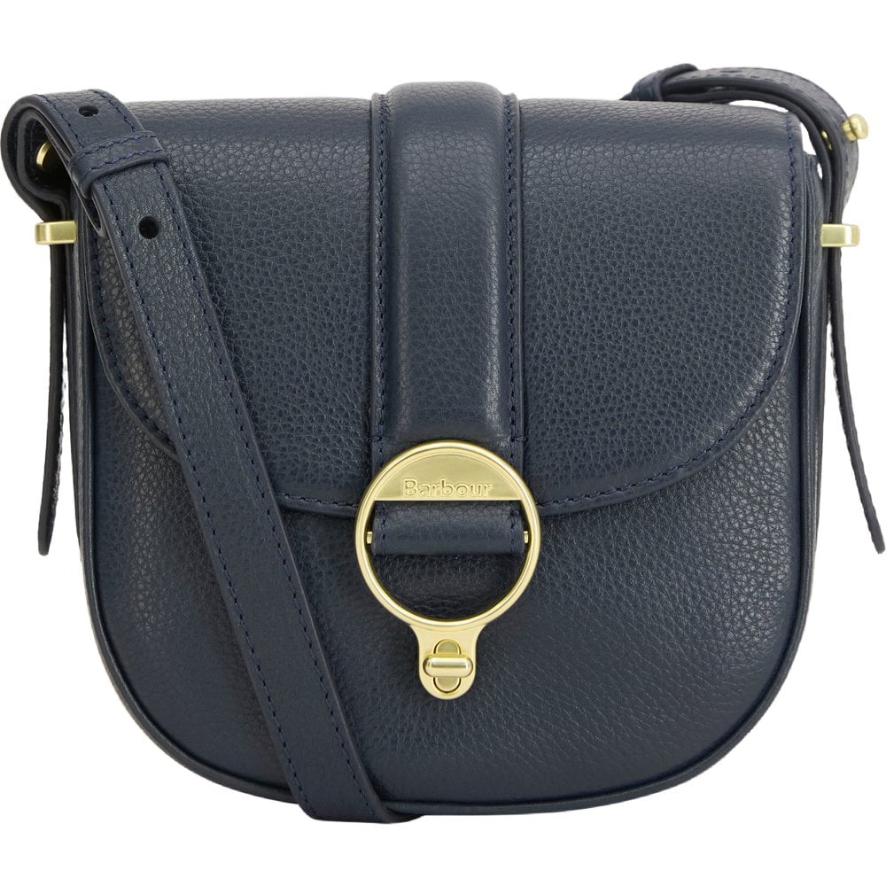 Barbour Elm Leather Crossbody Bag Navy