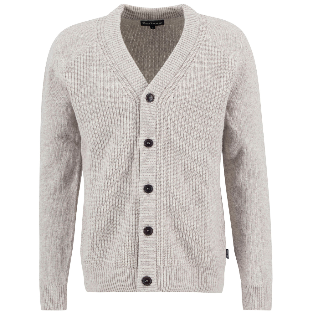 Barbour M's Mainland Knitted Cardigan Mist