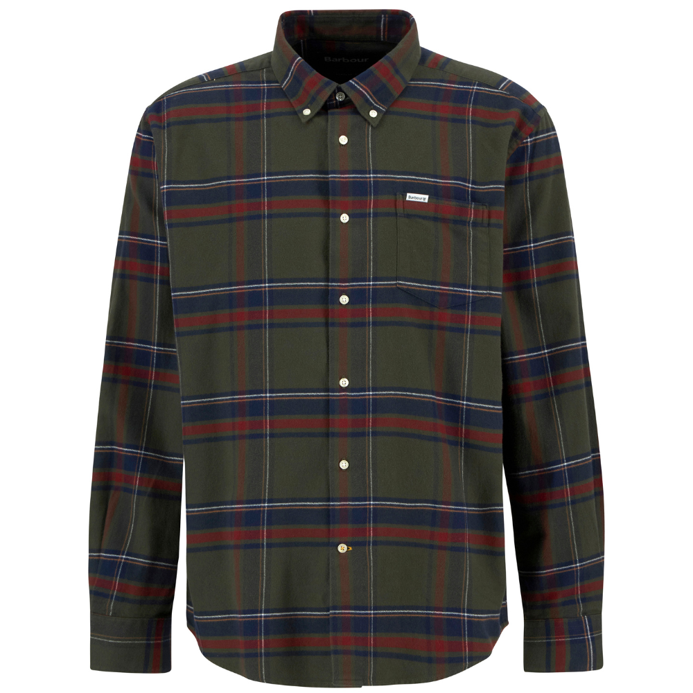 Barbour M"s Dogwood Regular Checked Shirt Olive'