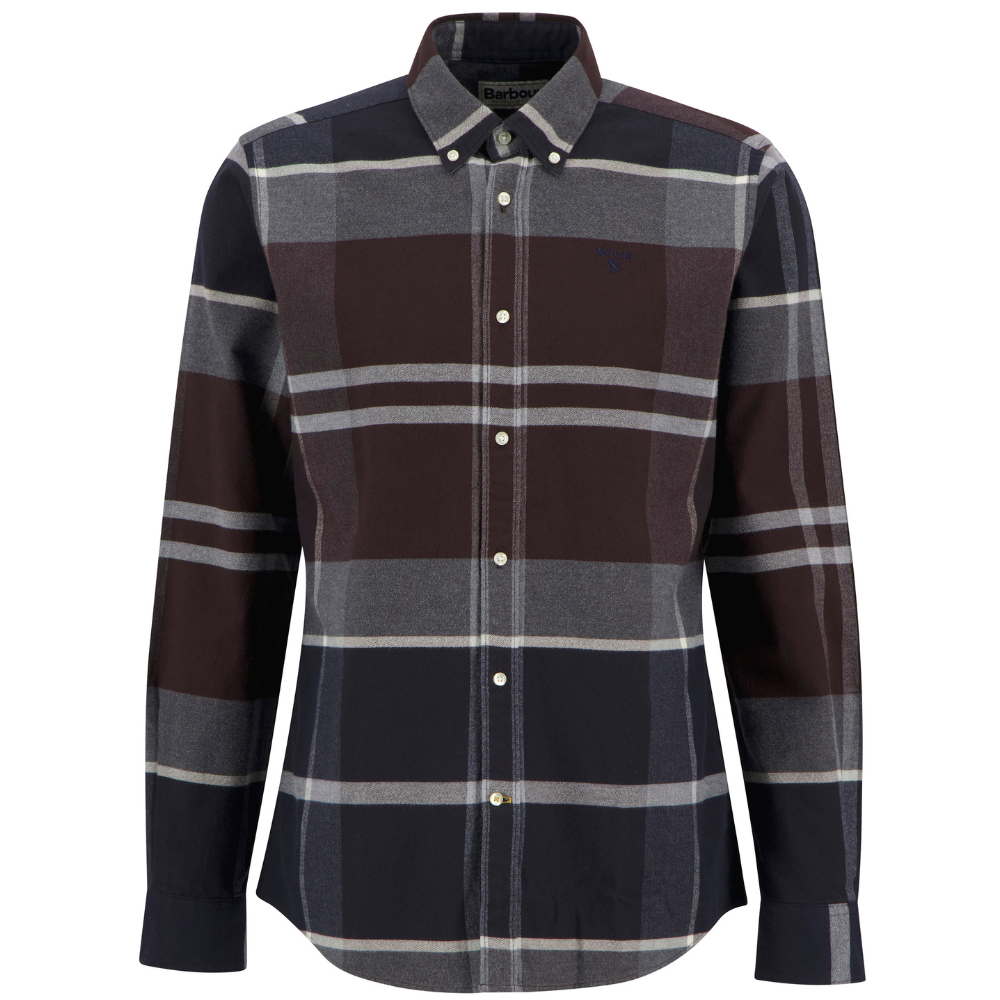 Barbour M"s Iceloch Tailored Tartan Shirt Midnight Oak Tartan'