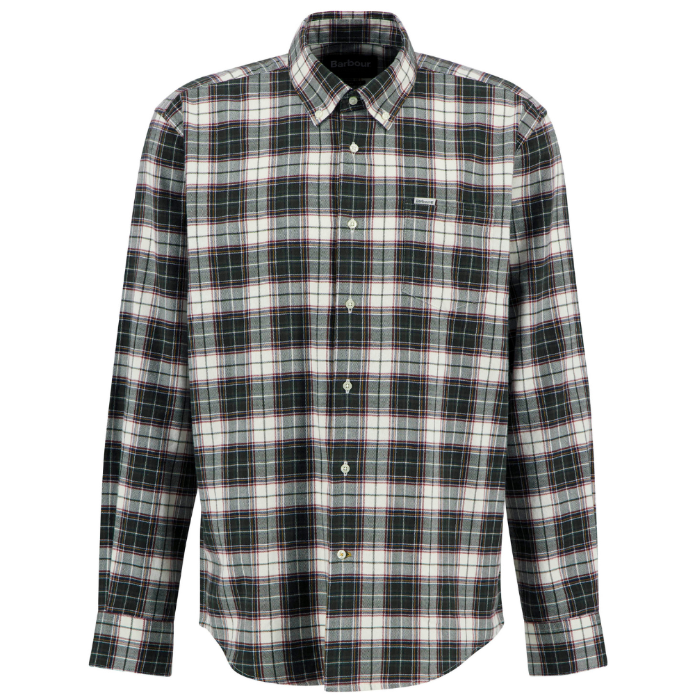 Barbour M"s Telfield Regular Checked Shirt Olive'