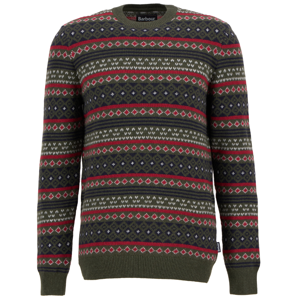Barbour M"s Easdale Fair Isle Crew Neck Sweater Duffle Bag'