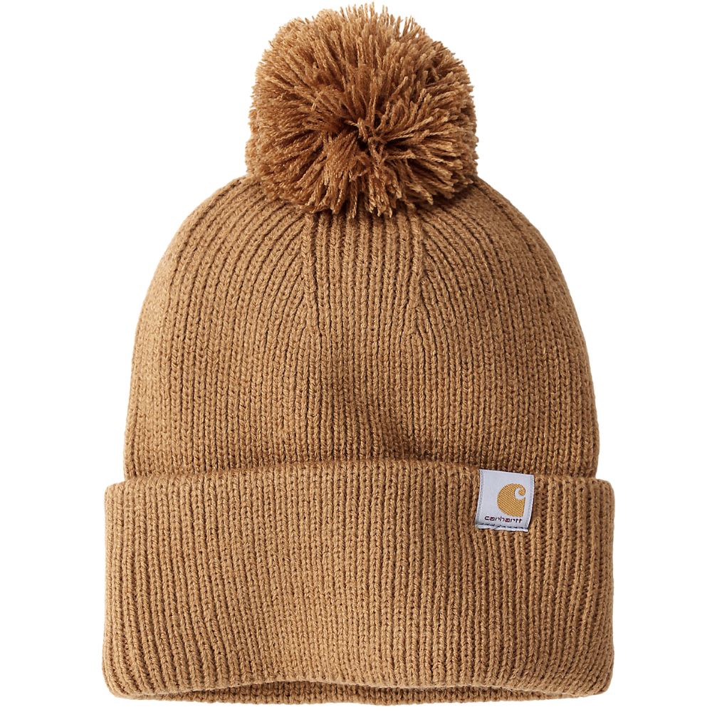 Carhartt Workwear Carhartt W's Knit Pom-Pom Cuffed Beanie Carhartt® Brown