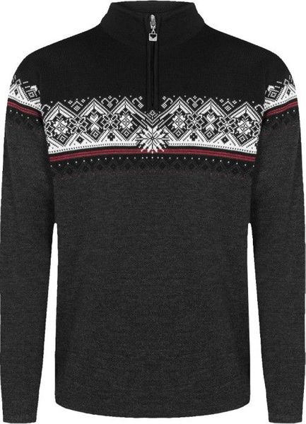 Dale of Norway M's Moritz Sweater Dark Charcoal Raspberry Black