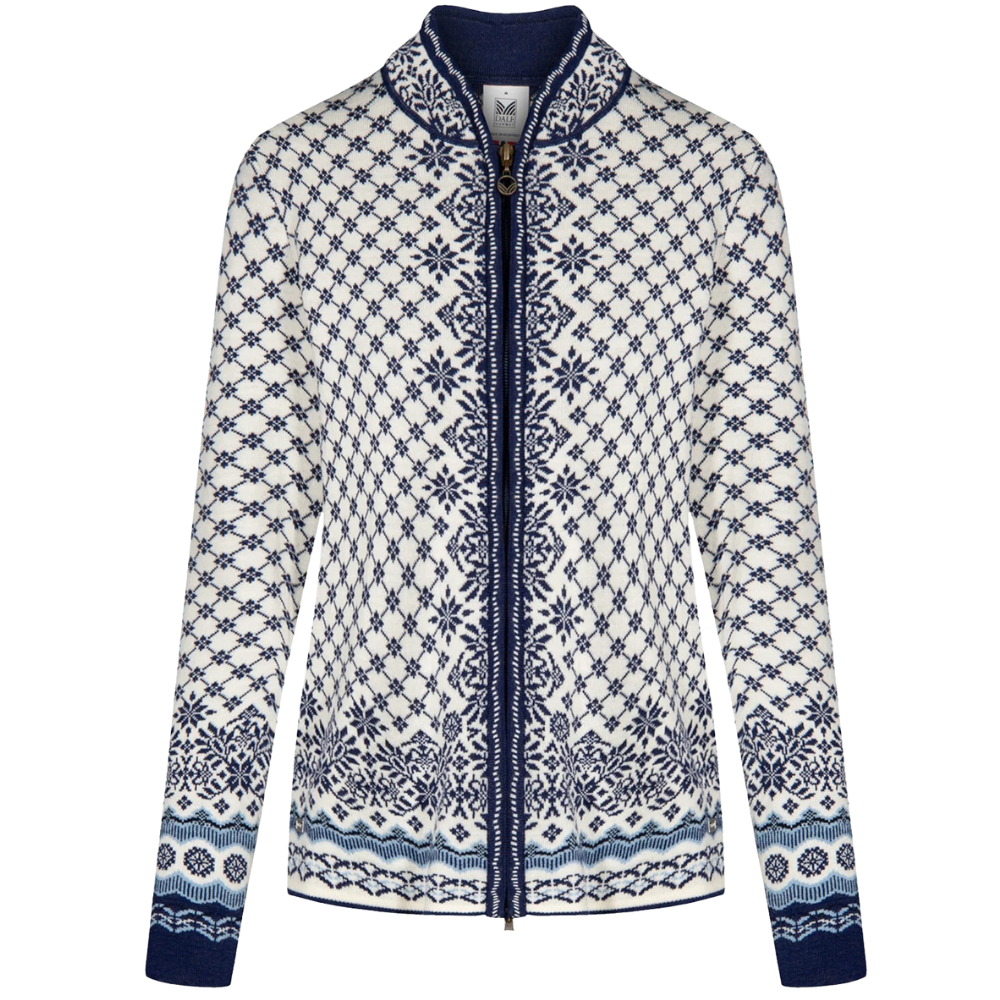 Dale of Norway W's Solfrid Fem Jacket Offwhite Electricstorm Navy