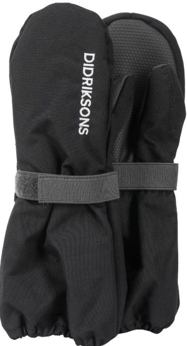 Didriksons Biggles Zip Mitten 8 Kids Black