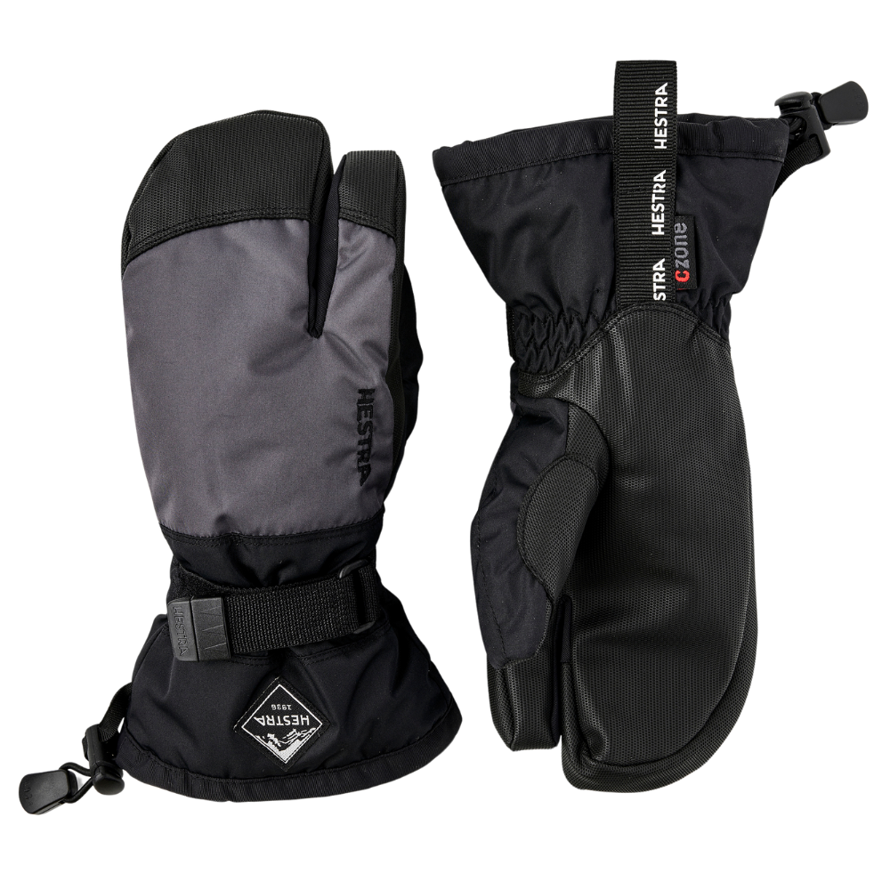 Hestra Gauntlet Czone Jr. 3 Finger Graphite/Black