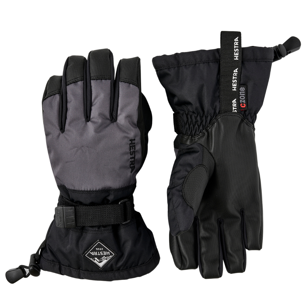Hestra Gauntlet Czone Jr. 5 Finger Graphite/Black