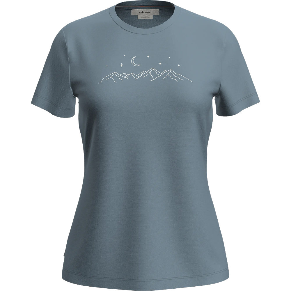 Icebreaker W's Merino 150 Tech Lite Ss Tee Sparkling Stars Flint Blue