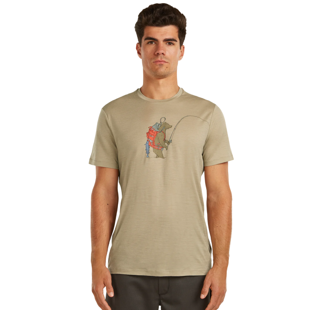 Icebreaker M's Merino 150 Tech Lite Ss Tee Bear Catch Flagstone