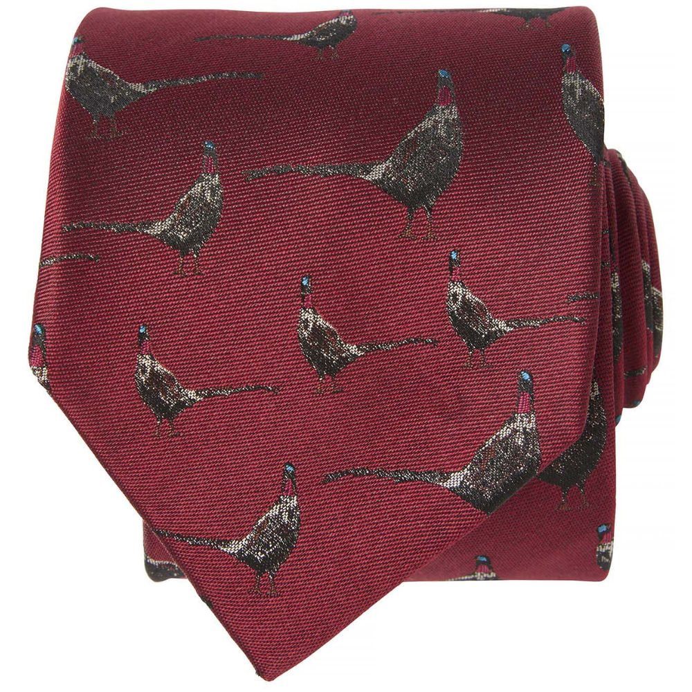 Chevalier Dixter Silk Tie Fox Red Pheasant