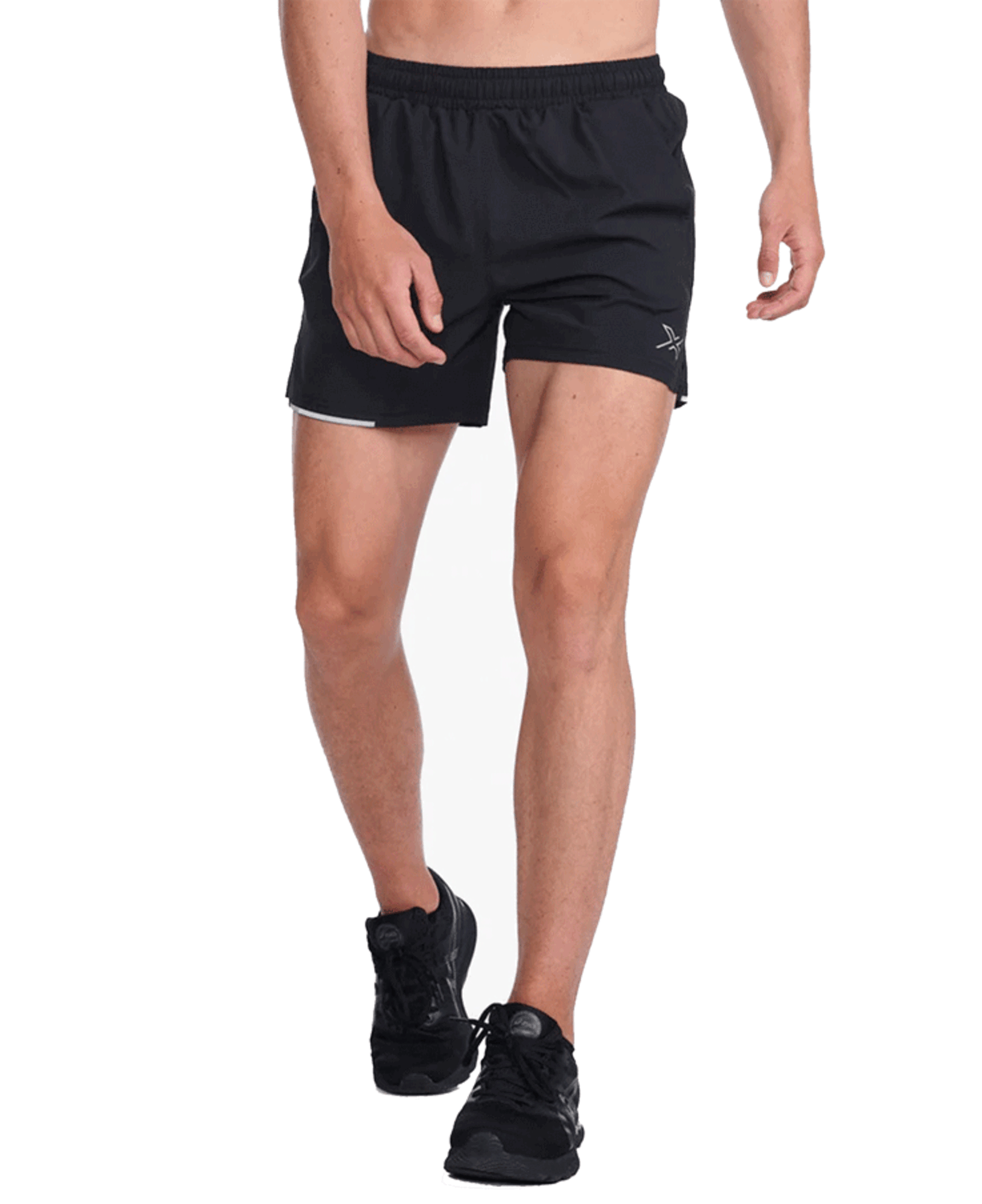 2XU Aero 5 Inch Shorts M&acute;s Black / Silver Reflective