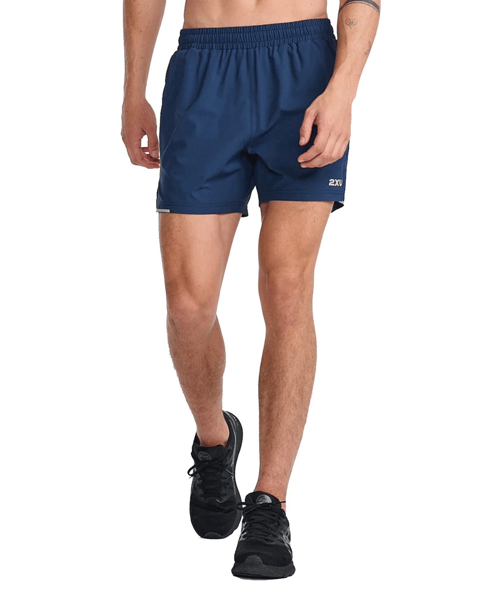2XU Aero 5 Inch Shorts M&acute;s Midnight / Silver Reflective