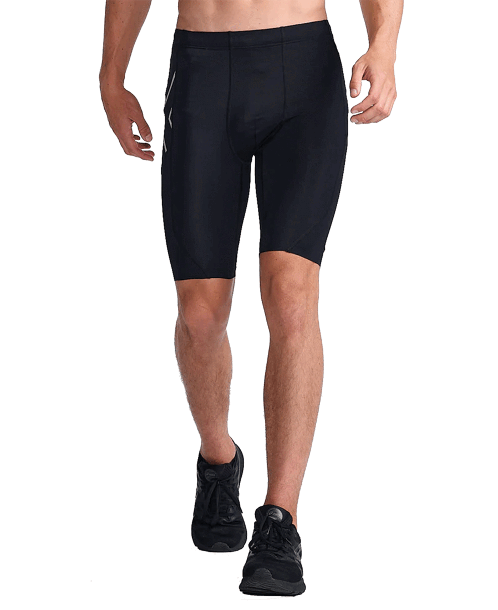 2XU Aero Mesh Compression Shorts M&acute;S Black / Silver Reflective