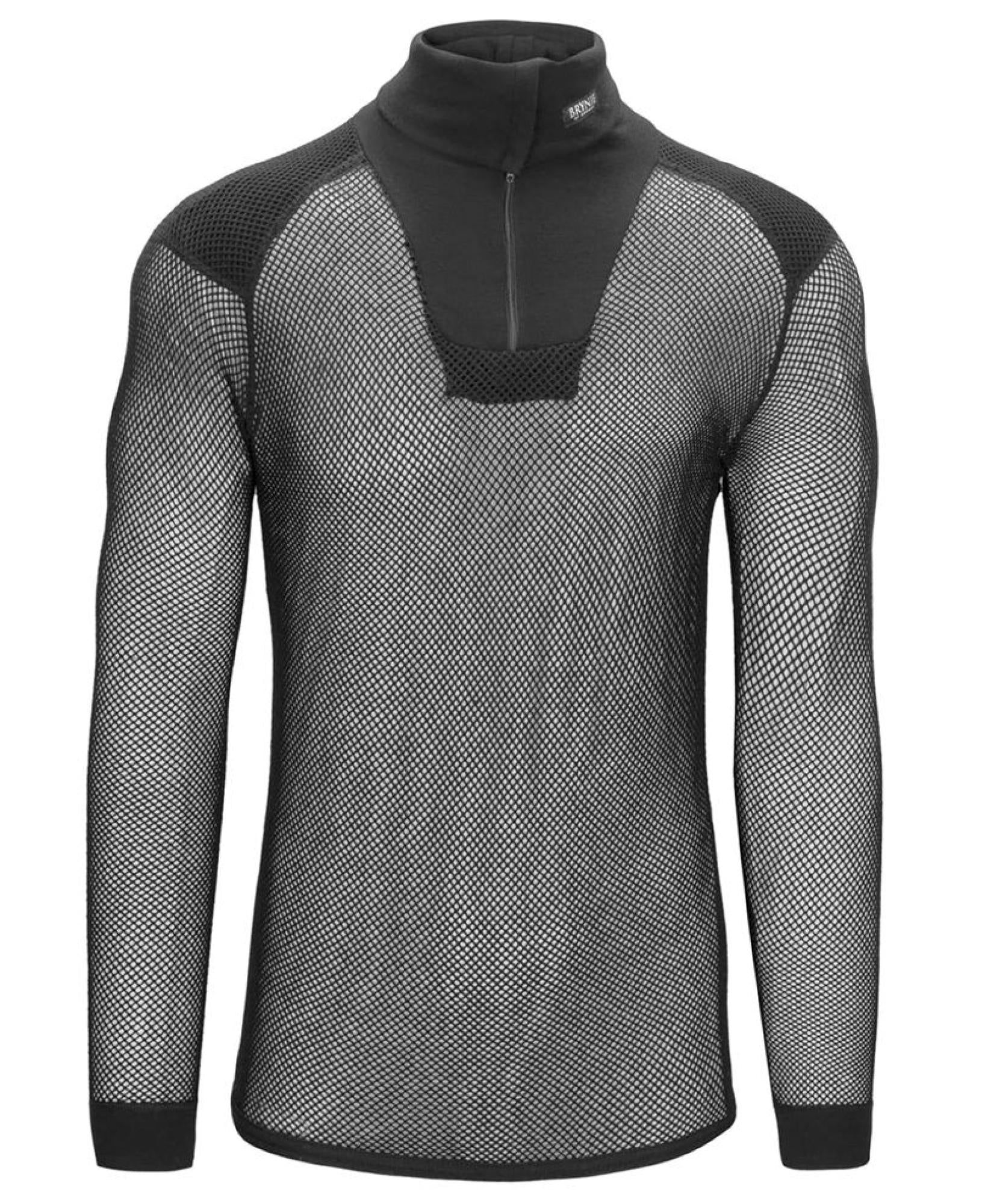 Brynje Super Thermo Zip Polo w/inlay Black