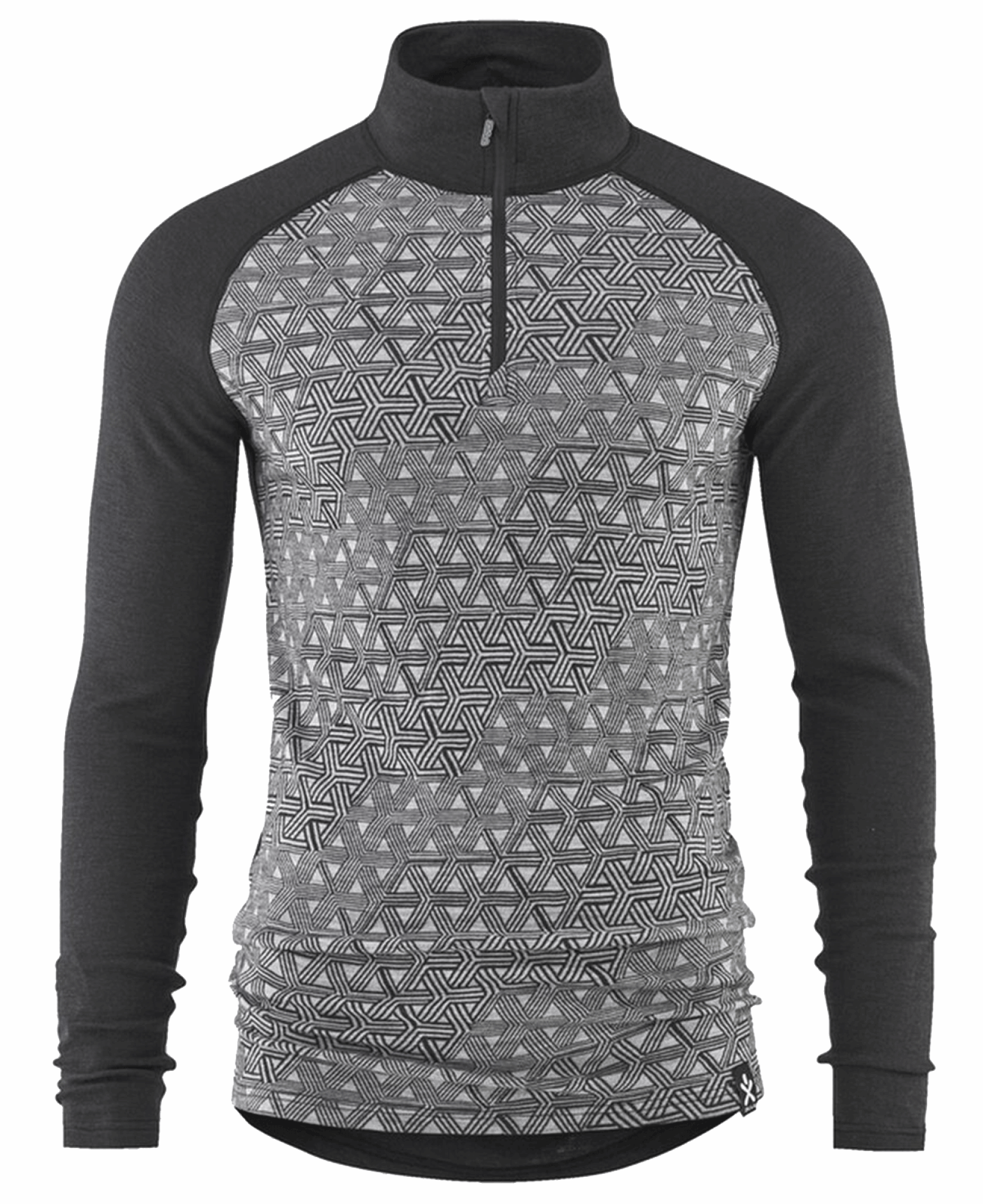 Bula Geo Merino Wool Halfzip Dgrey