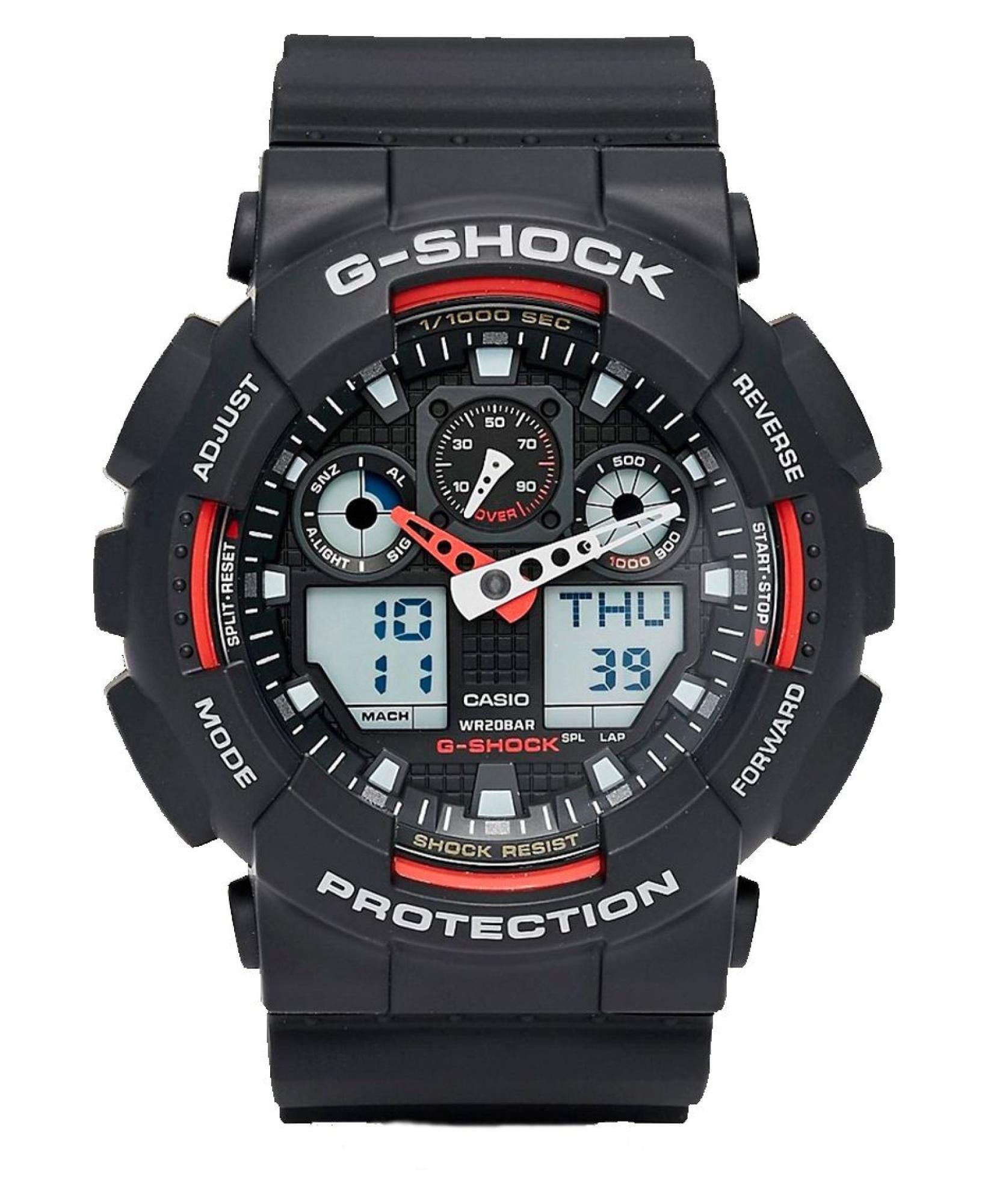 Casio G-Shock GA-100 Svart/R&oslash;d