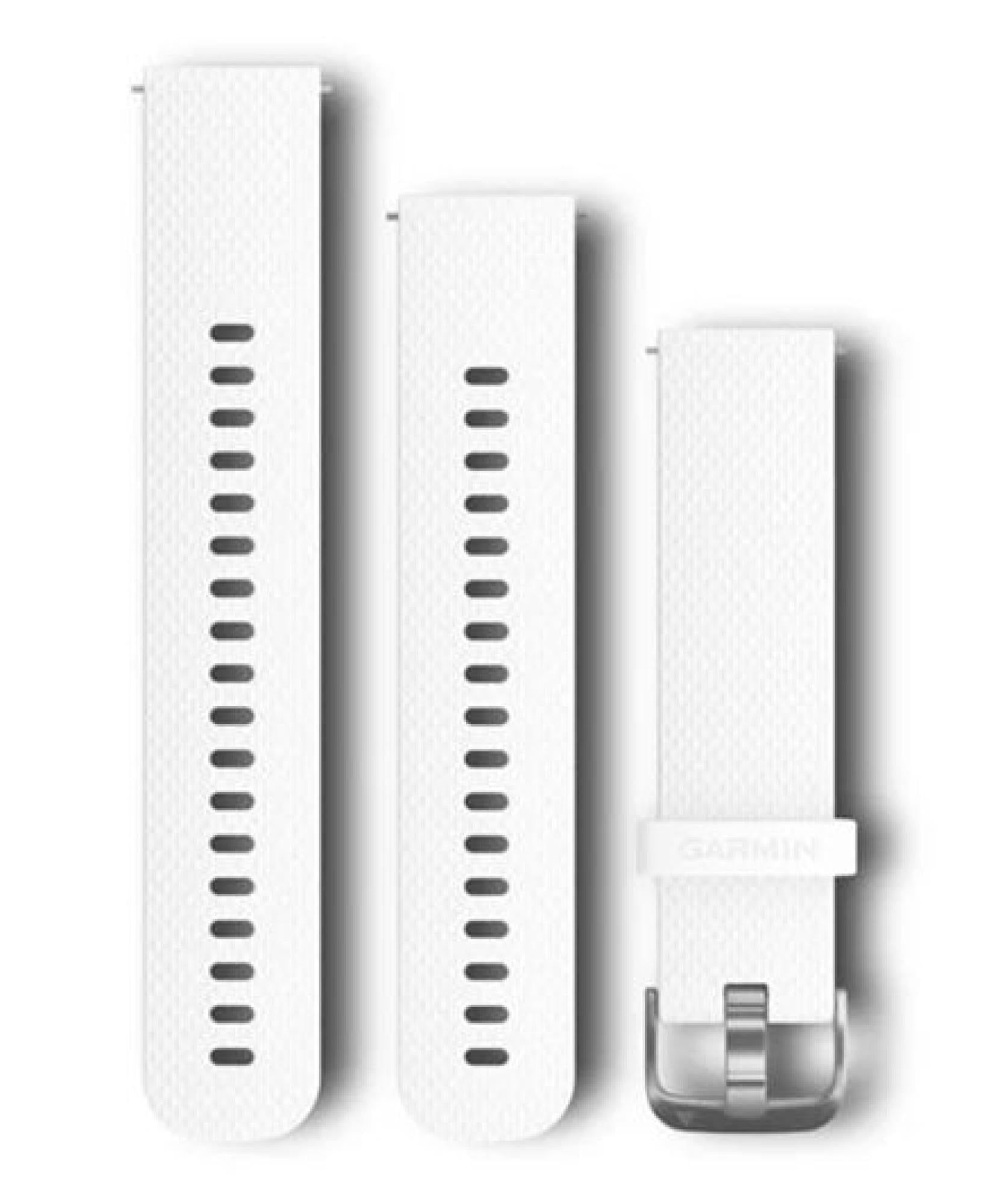 Garmin Quick Release 20 Silikon Silver Hvit