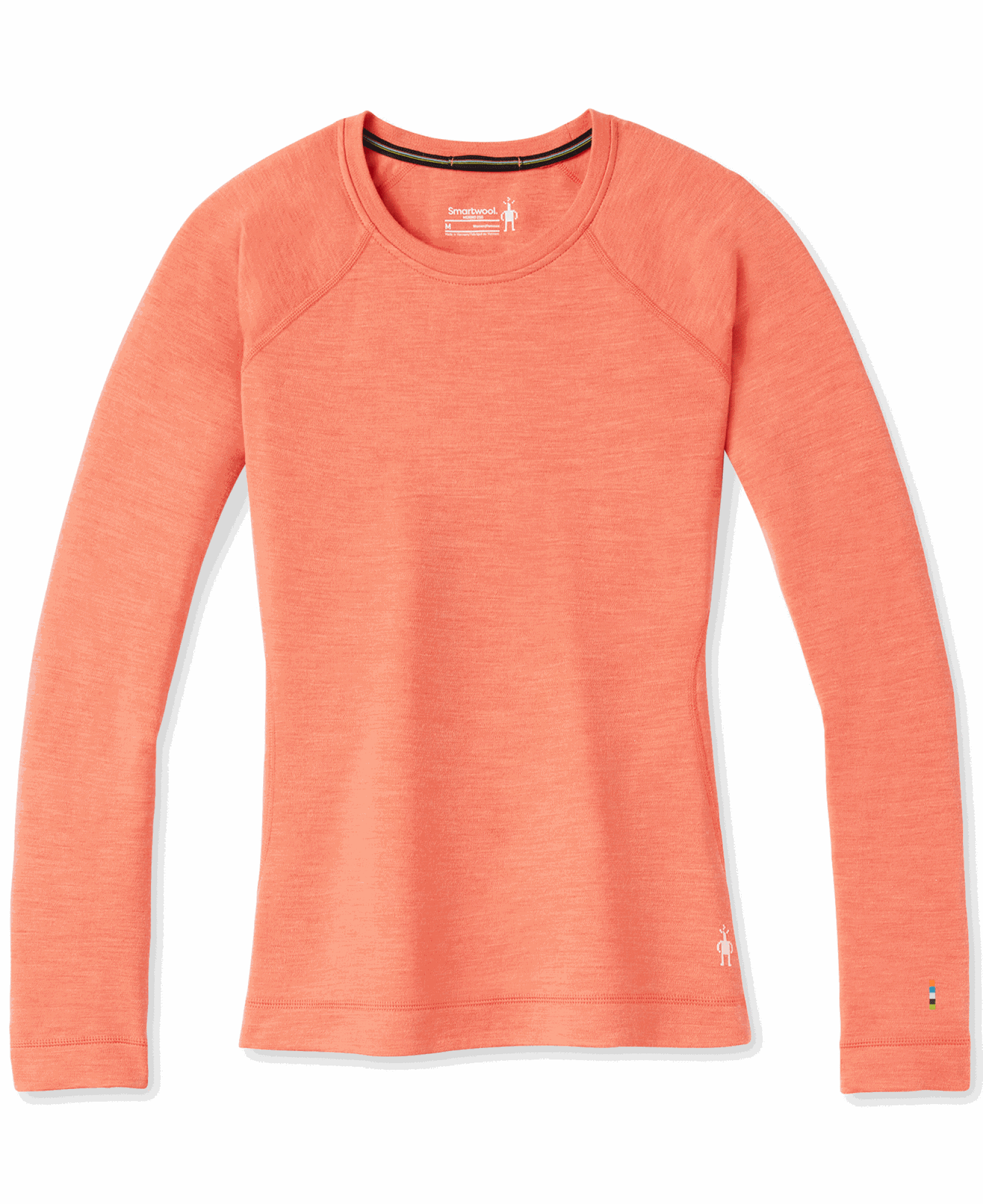 Smartwool Womens Classic Thermal Merino Base Layer Crew Sunset Coral Heather