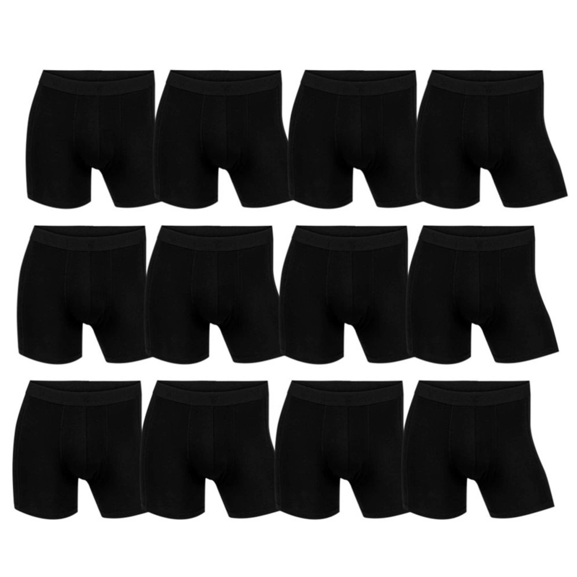 Tufte Wear Boxer Basic Briefs 12-pk Black