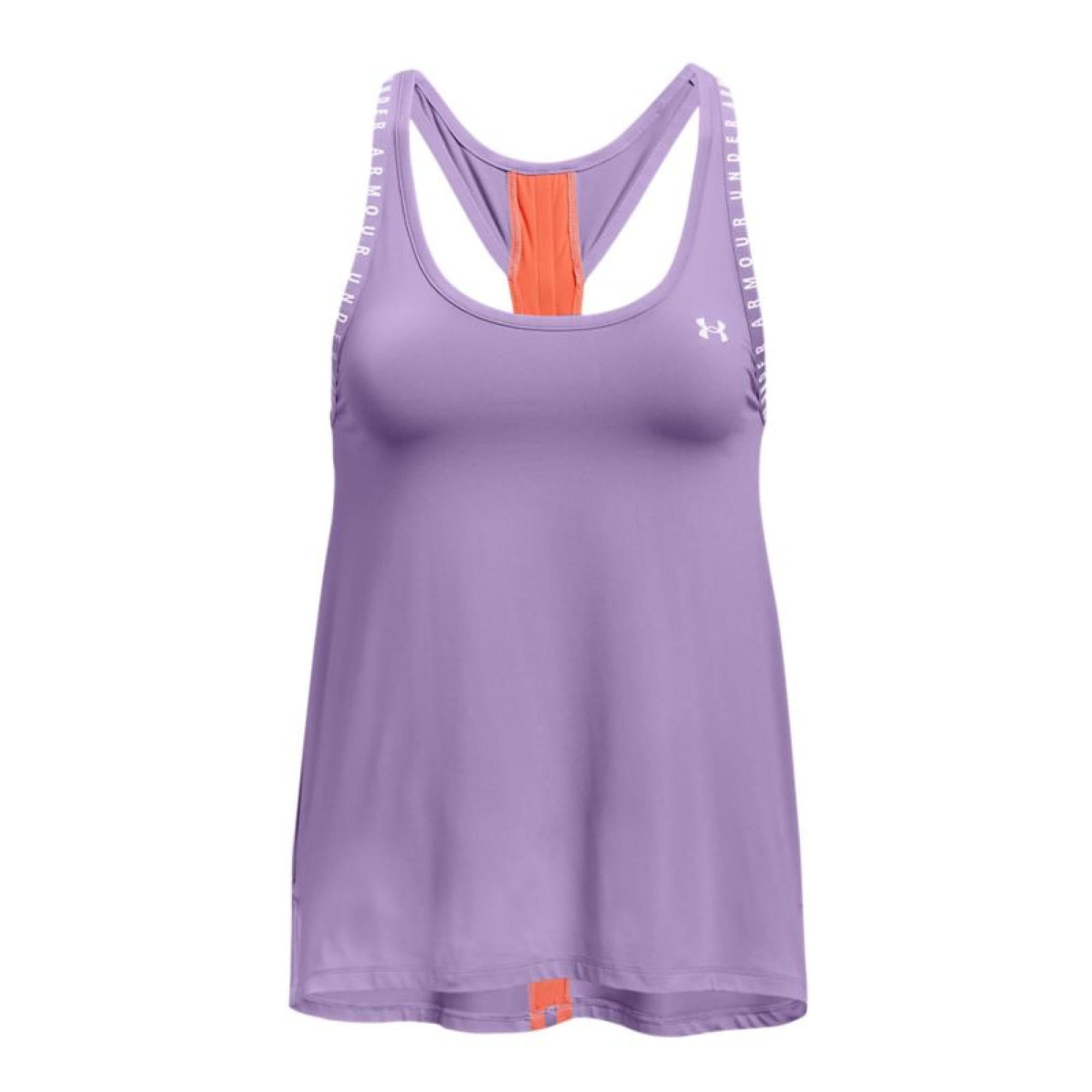 Under Armour Knockout Tank Wmn Octane/Electric Tangerine/White