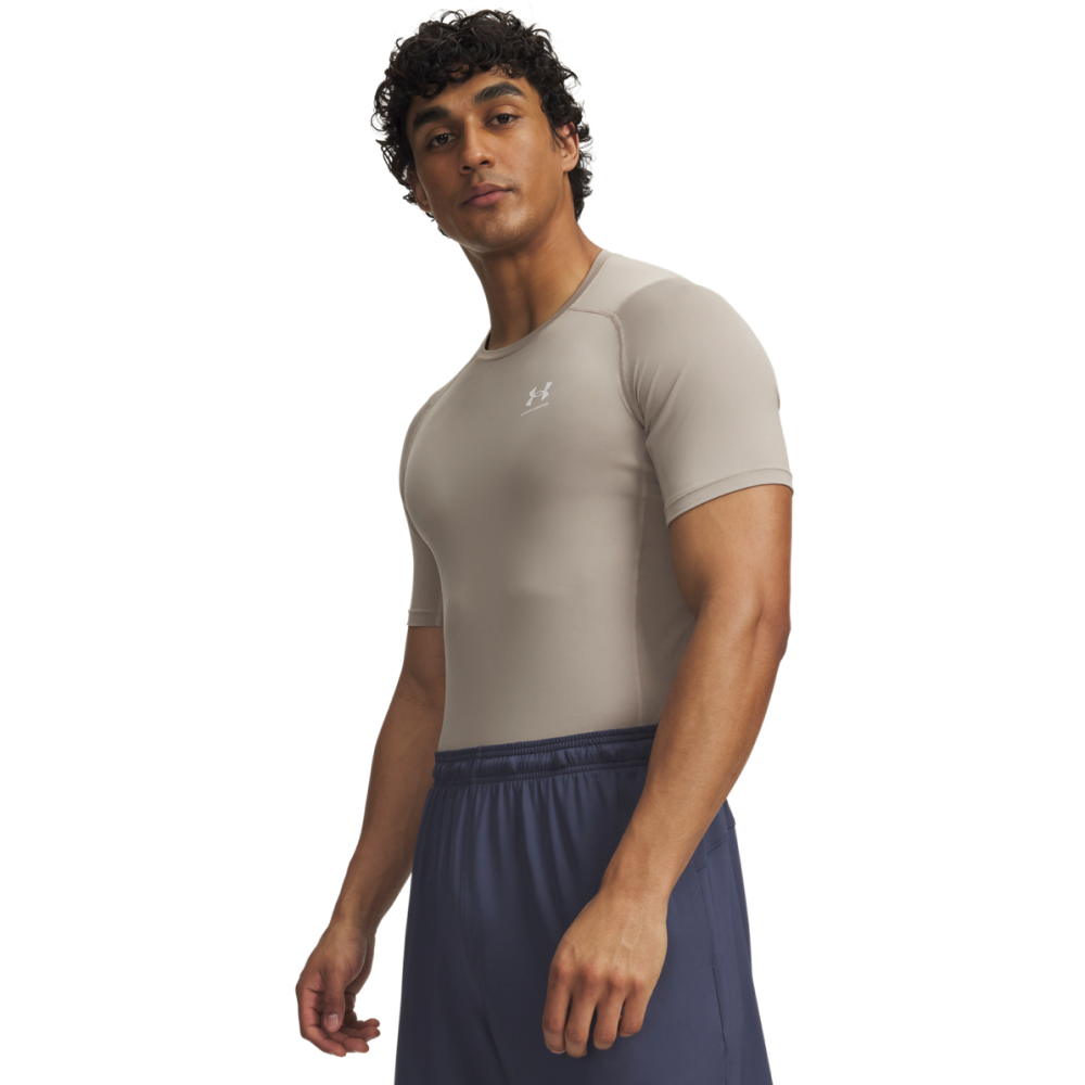 Under Armour M's Heatgear Armour Comp Short Sleeve Timberwolf Taupe