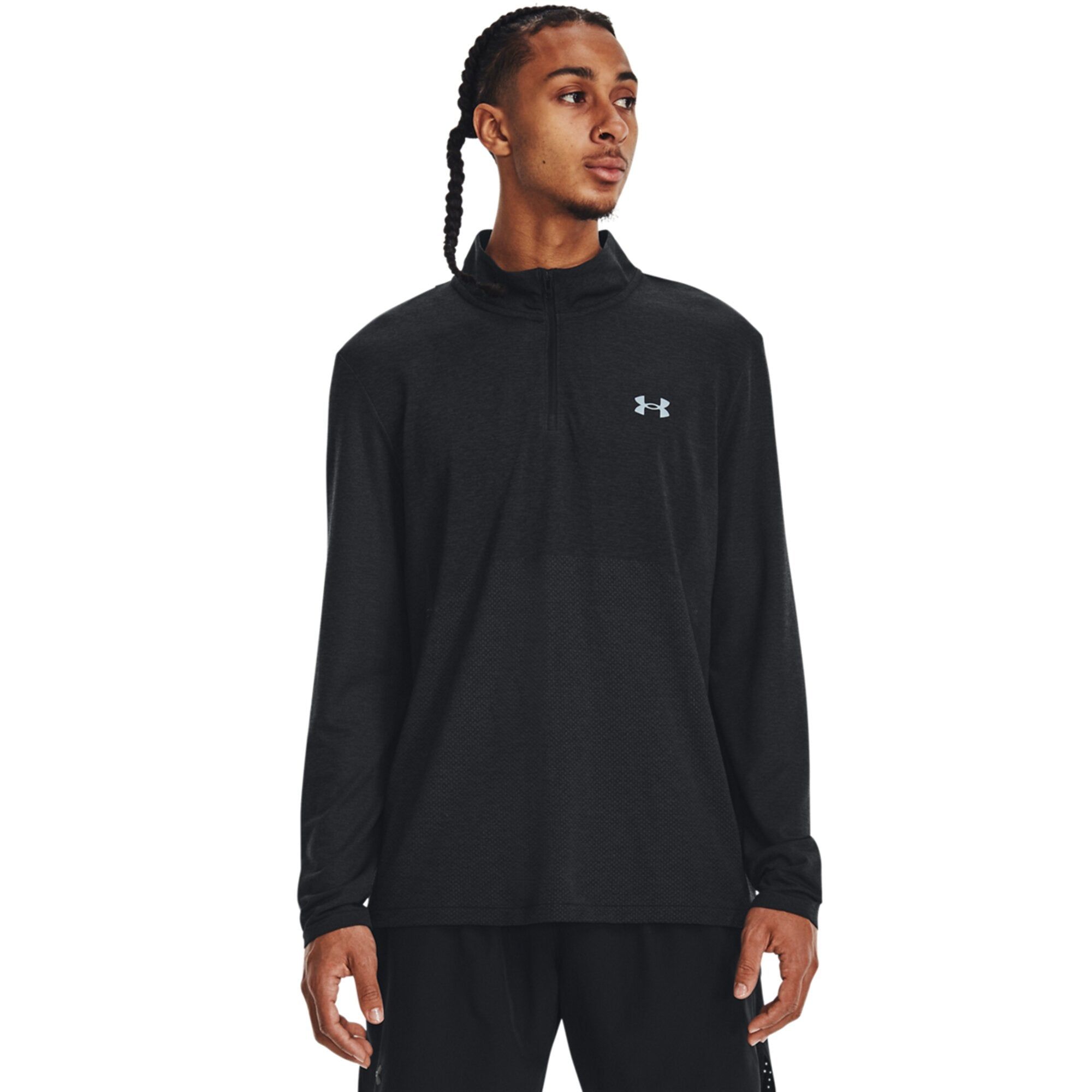 Under Armour Seamless Stride 1/4 Zip Black