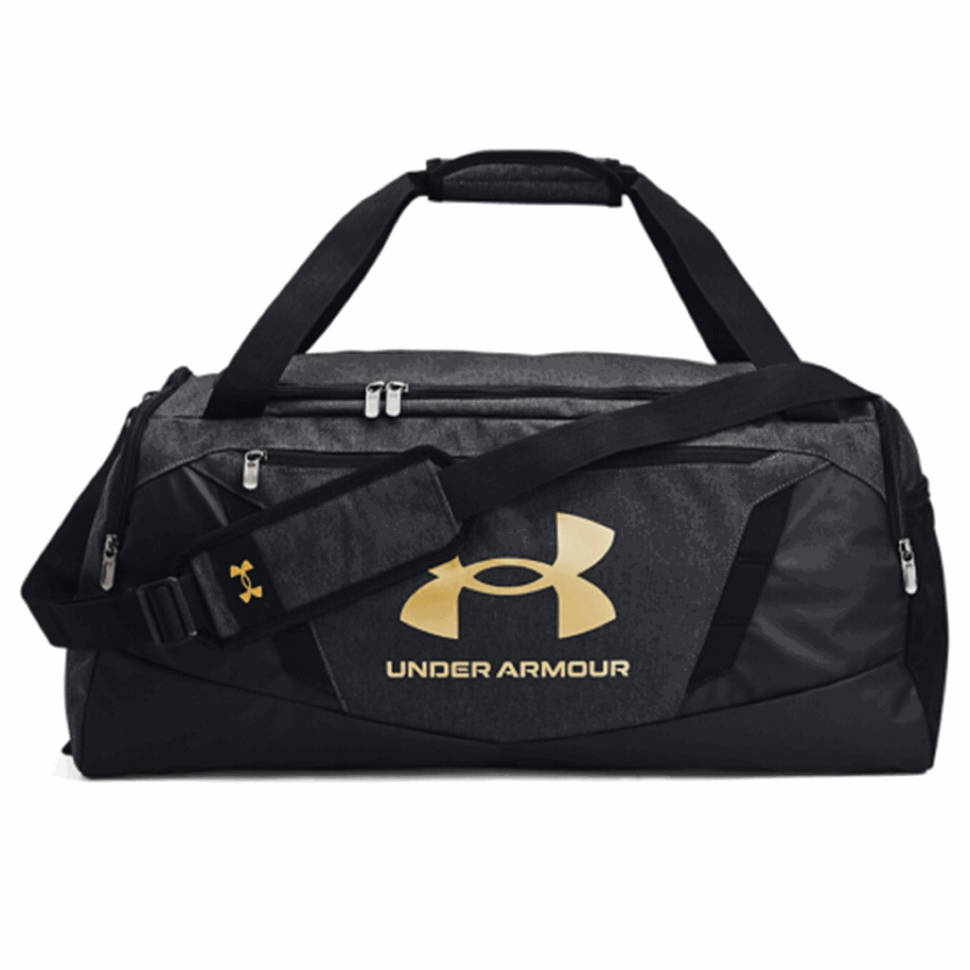 Black medium heather / black / metallic gold