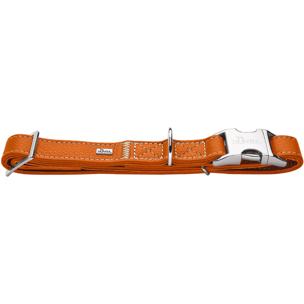 HUNTER Collar Cannes Alu-Strong 30-45/M Leather Orange