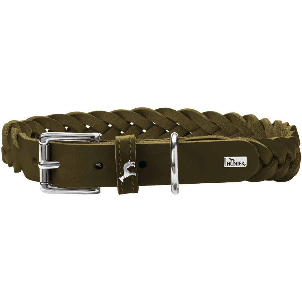 HUNTER Collar Solid Education Special 55/M Leather Olive Green