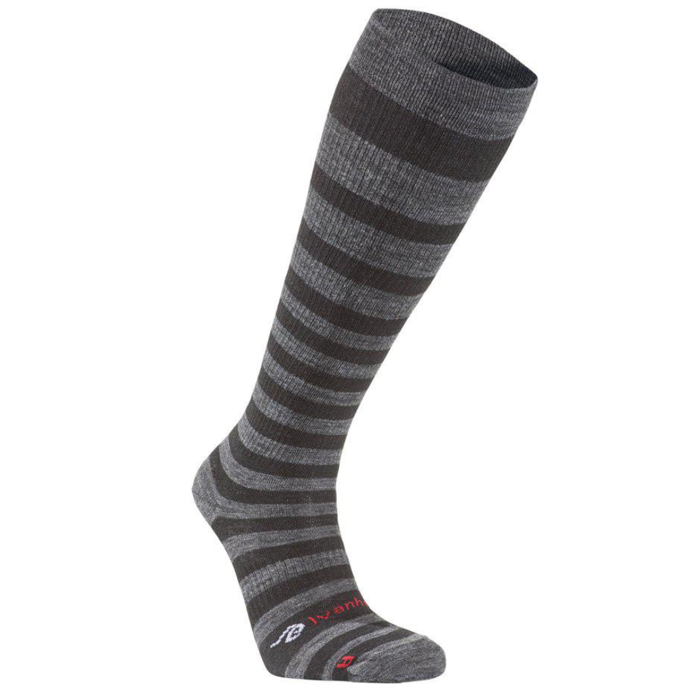 Ivanhoe of Sweden M's Wool Sock Compression Stripe Black