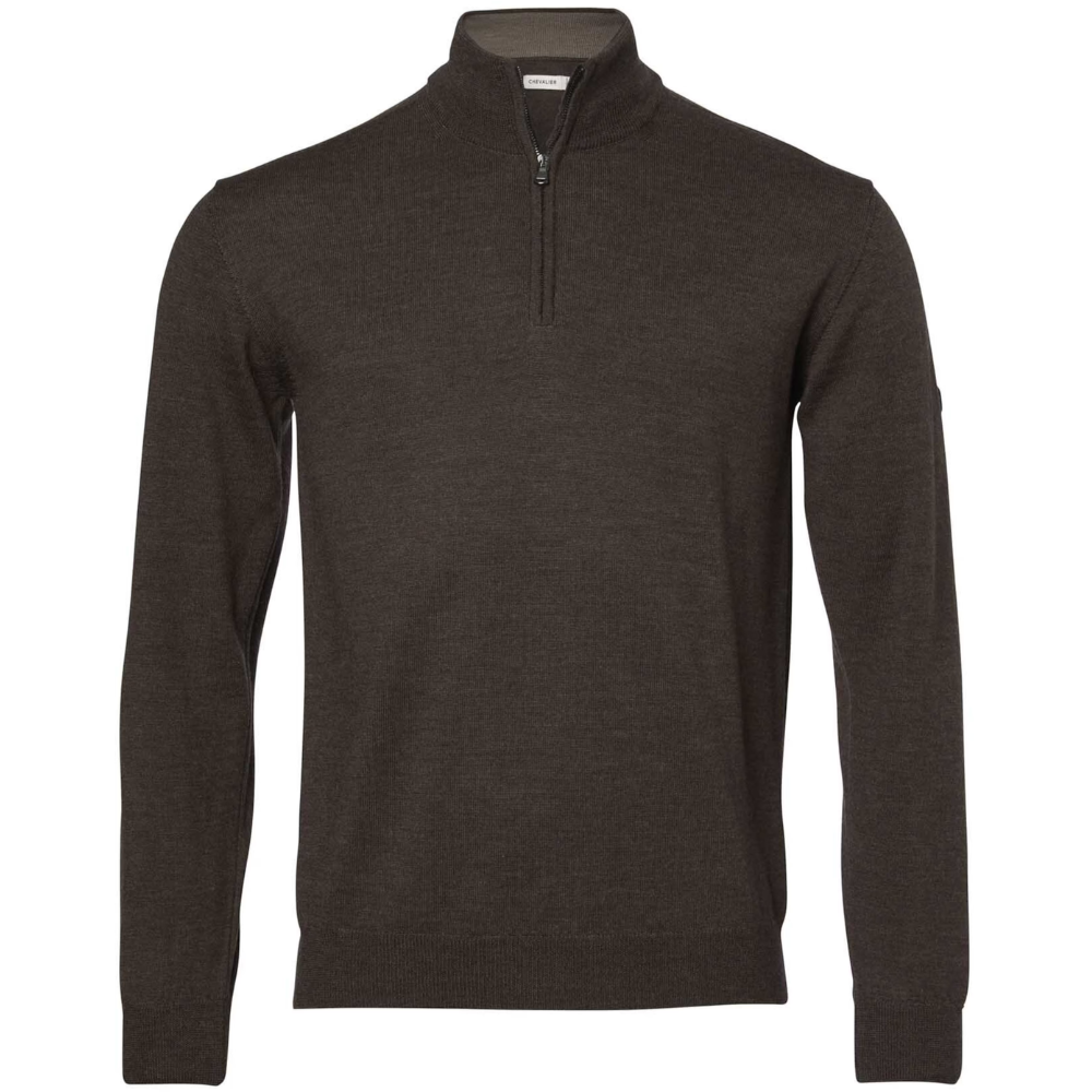 Chevalier Aston Half Zip Merino Pullover Men Dark Green