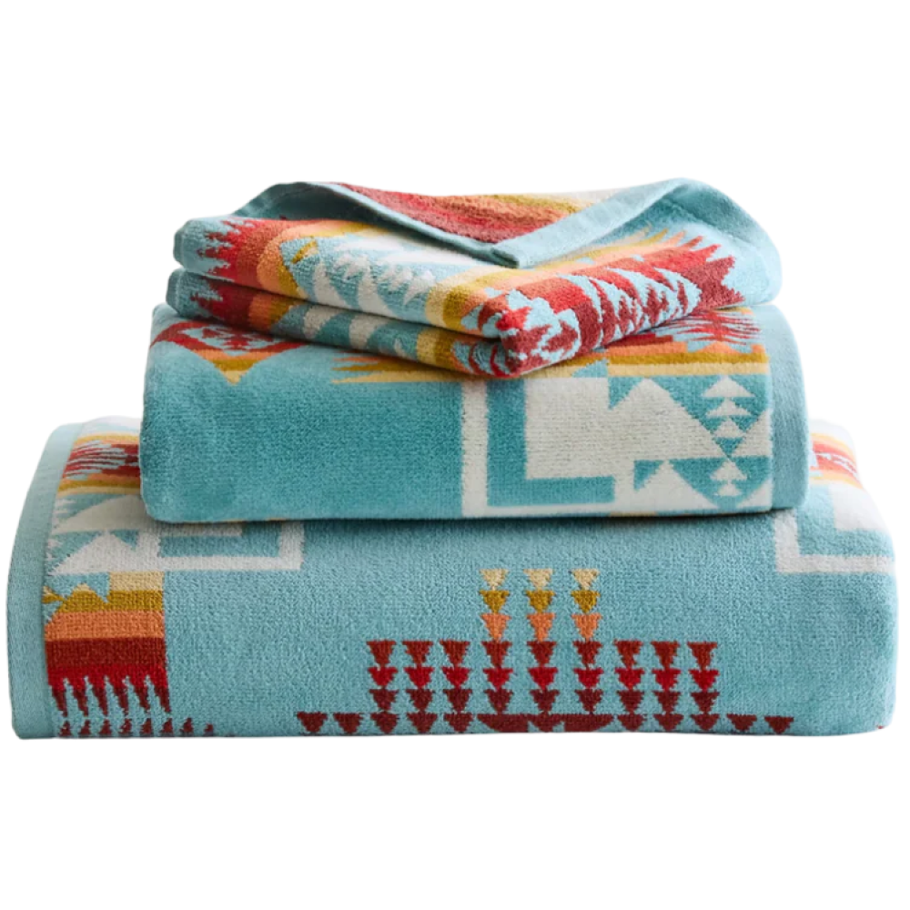 Pendleton 3 Piece Towel Set Aqua
