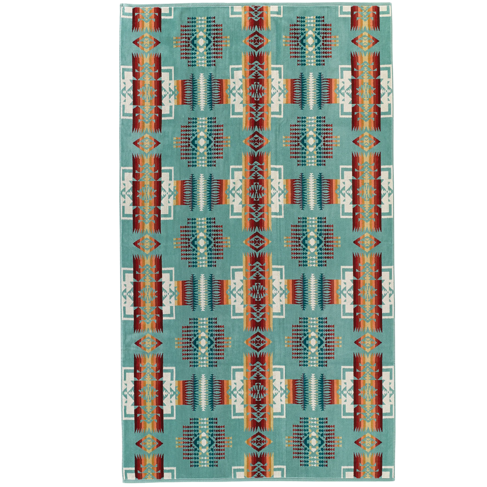 Pendleton Jacquard Bath Towels Aqua