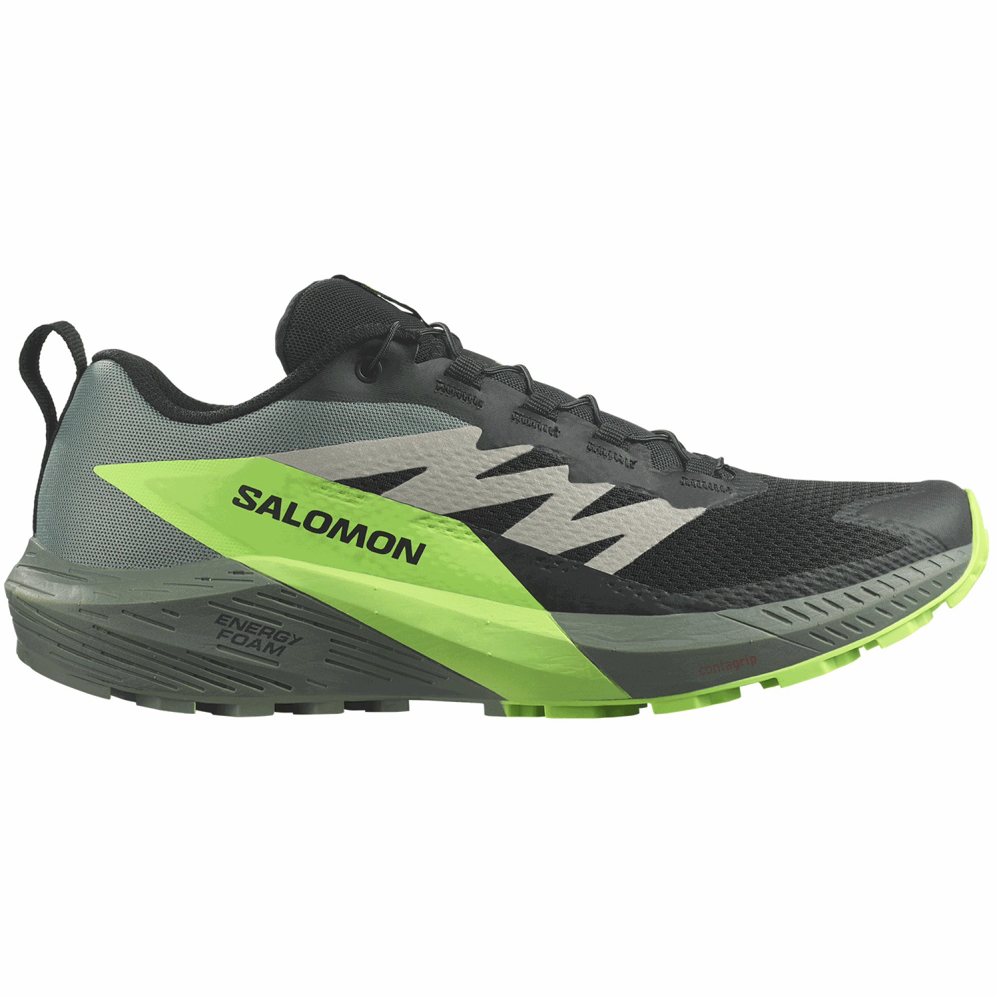 Salomon Sense Ride 5 Black/Laurel Wreath/Green Gecko