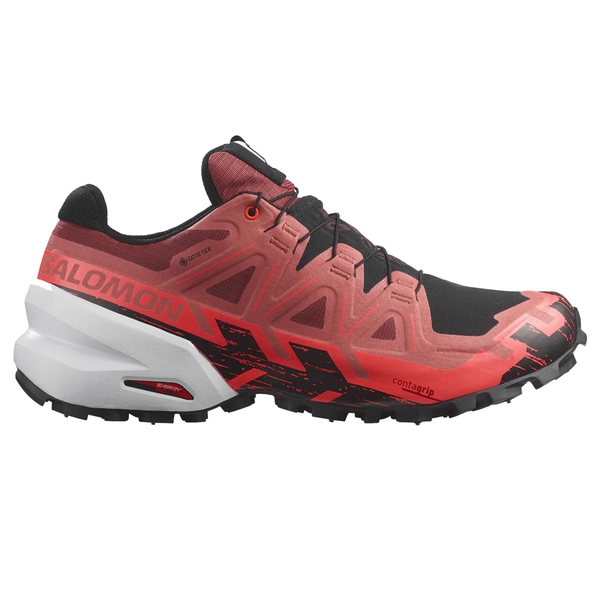 Spikecross 6 GTX Unisex Cow Hide/Black/Fiery Coral 46 ⅔