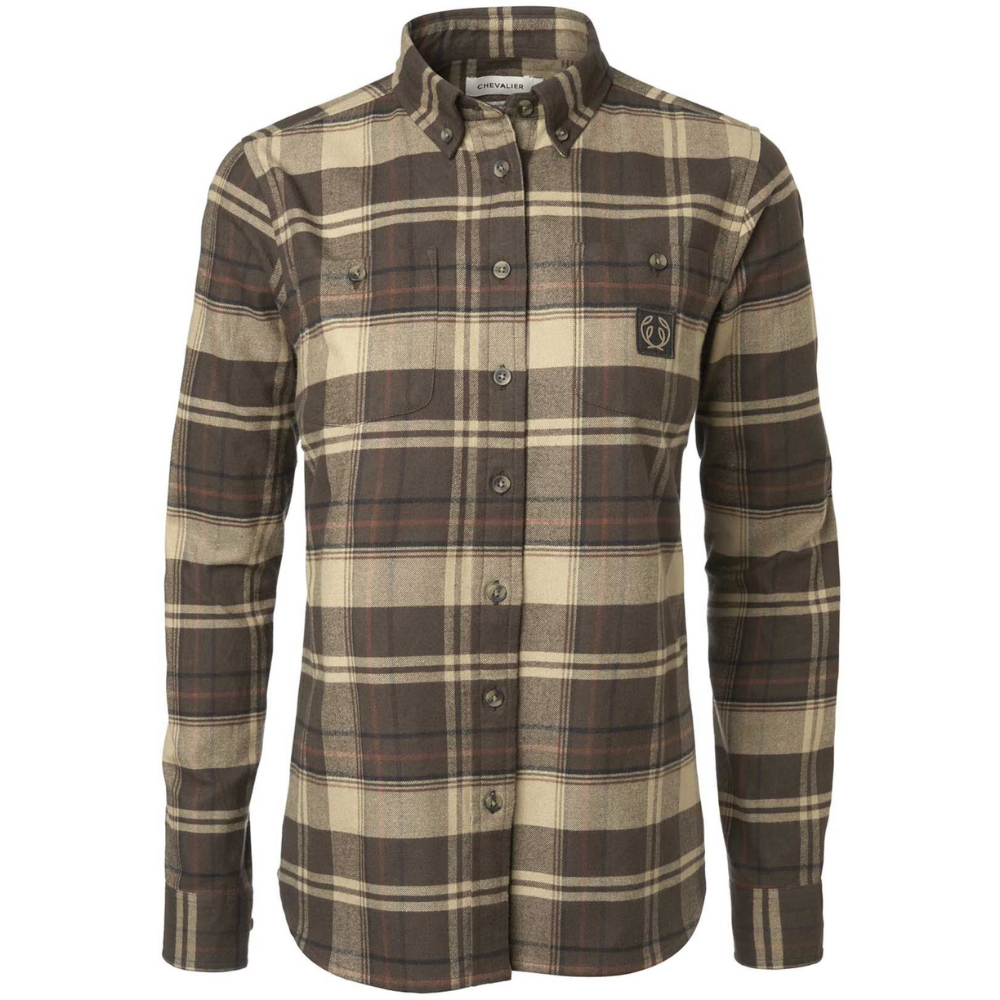 Chevalier Heron Flannel Shirt Soil Brown Checked