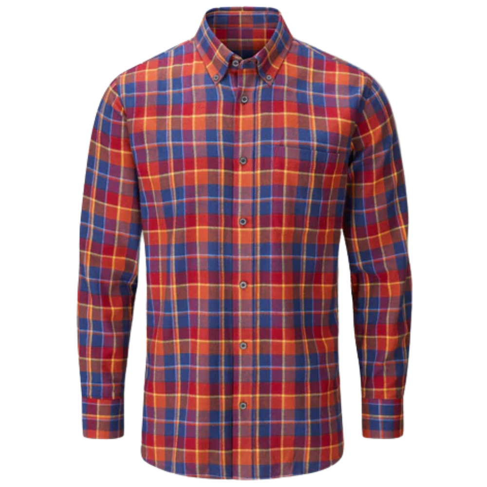 Alan Paine M"s Ilkley Flannel Shirt Red Check'