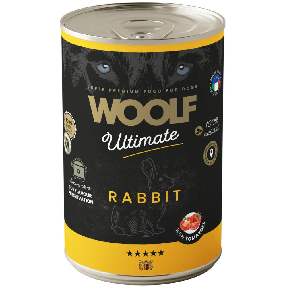 Woolf Ultimate Canned Dogfood - Rabbit With Tomato
