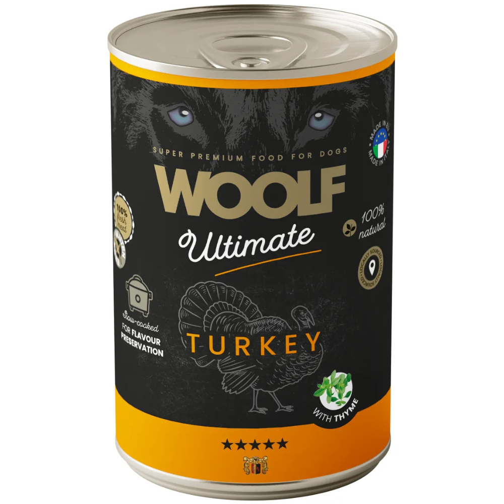 Woolf Ultimate Canned Dogfood - Turkey With Thyme